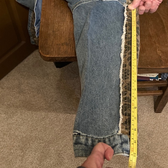 Leopard Print Denim Jacket Like New! - Picture 7 of 8